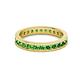 3 - Celina 2.40 mm Round Green Garnet Eternity Band 