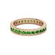 3 - Celina 2.40 mm Round Green Garnet Eternity Band 