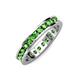 4 - Celina 2.70 mm Round Green Garnet Eternity Band 