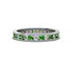 1 - Celina 2.40 mm Round Green Garnet and Diamond Eternity Band 
