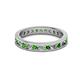 2 - Celina 2.40 mm Round Green Garnet and Diamond Eternity Band 