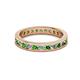 2 - Celina 2.40 mm Round Green Garnet and Diamond Eternity Band 