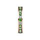 5 - Celina 2.40 mm Round Green Garnet and Diamond Eternity Band 