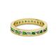 2 - Celina 2.70 mm Round Green Garnet and Diamond Eternity Band 