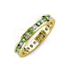 3 - Celina 2.70 mm Round Green Garnet and Diamond Eternity Band 