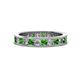 1 - Celina 2.70 mm Round Green Garnet and Diamond Eternity Band 