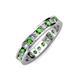 3 - Celina 2.70 mm Round Green Garnet and Diamond Eternity Band 