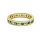 2 - Celina 2.70 mm Round Green Garnet and Diamond Eternity Band 
