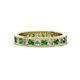 7 - Celina 2.70 mm Round Green Garnet and Diamond Eternity Band 