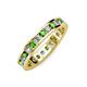 9 - Celina 2.70 mm Round Green Garnet and Diamond Eternity Band 