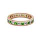 2 - Celina 2.70 mm Round Green Garnet and Diamond Eternity Band 