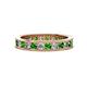 1 - Celina 2.70 mm Round Green Garnet and Diamond Eternity Band 