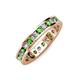 3 - Celina 2.70 mm Round Green Garnet and Diamond Eternity Band 