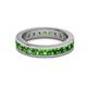 3 - Celina 3.00 mm Round Green Garnet Eternity Band 