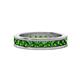 1 - Celina 3.00 mm Round Green Garnet Eternity Band 