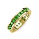4 - Celina 3.00 mm Round Green Garnet Eternity Band 