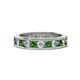 1 - Celina 3.00 mm Round Green Garnet and Diamond Eternity Band 