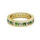 2 - Celina 3.00 mm Round Green Garnet and Diamond Eternity Band 