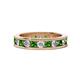 1 - Celina 3.00 mm Round Green Garnet and Diamond Eternity Band 