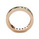 4 - Celina 3.00 mm Round Green Garnet and Diamond Eternity Band 