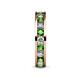 5 - Celina 3.00 mm Round Green Garnet and Diamond Eternity Band 