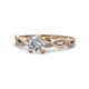 1 - Mayra Desire 1.31 ctw (6.5 mm) IGI Certified Round Lab Grown Diamond (VS1/F) and Round Natural Diamond Engagement Ring 