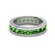 3 - Celina 3.40 mm Round Green Garnet Eternity Band 