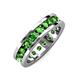 4 - Celina 3.40 mm Round Green Garnet Eternity Band 