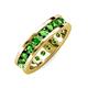 4 - Celina 3.40 mm Round Green Garnet Eternity Band 