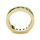 5 - Celina 3.40 mm Round Green Garnet Eternity Band 