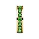 6 - Celina 3.40 mm Round Green Garnet Eternity Band 