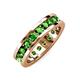 4 - Celina 3.40 mm Round Green Garnet Eternity Band 