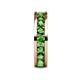 6 - Celina 3.40 mm Round Green Garnet Eternity Band 