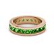 3 - Celina 3.40 mm Round Green Garnet Eternity Band 
