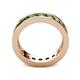 5 - Celina 3.40 mm Round Green Garnet Eternity Band 