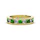 1 - Celina 3.40 mm Round Green Garnet and Diamond Eternity Band 