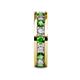 5 - Celina 3.40 mm Round Green Garnet and Diamond Eternity Band 