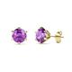 1 - Kenna Amethyst (5mm) Martini Solitaire Stud Earrings 
