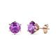 1 - Kenna Amethyst (5mm) Martini Solitaire Stud Earrings 