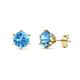 1 - Kenna Blue Topaz (5mm) Martini Solitaire Stud Earrings 