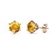 1 - Kenna Citrine (5mm) Martini Solitaire Stud Earrings 