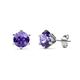 1 - Kenna Iolite (5mm) Martini Solitaire Stud Earrings 