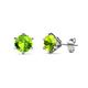 1 - Kenna Peridot (5mm) Martini Solitaire Stud Earrings 