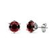 1 - Kenna Red Garnet (5mm) Martini Solitaire Stud Earrings 