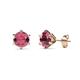 1 - Kenna Rhodolite Garnet (5mm) Martini Solitaire Stud Earrings 