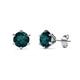 1 - Kenna London Blue Topaz (5mm) Martini Solitaire Stud Earrings 