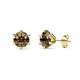1 - Kenna Smoky Quartz (5mm) Martini Solitaire Stud Earrings 