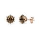 1 - Kenna Smoky Quartz (5mm) Martini Solitaire Stud Earrings 