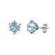 1 - Kenna Aquamarine (5mm) Martini Solitaire Stud Earrings 