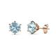 1 - Kenna Aquamarine (5mm) Martini Solitaire Stud Earrings 